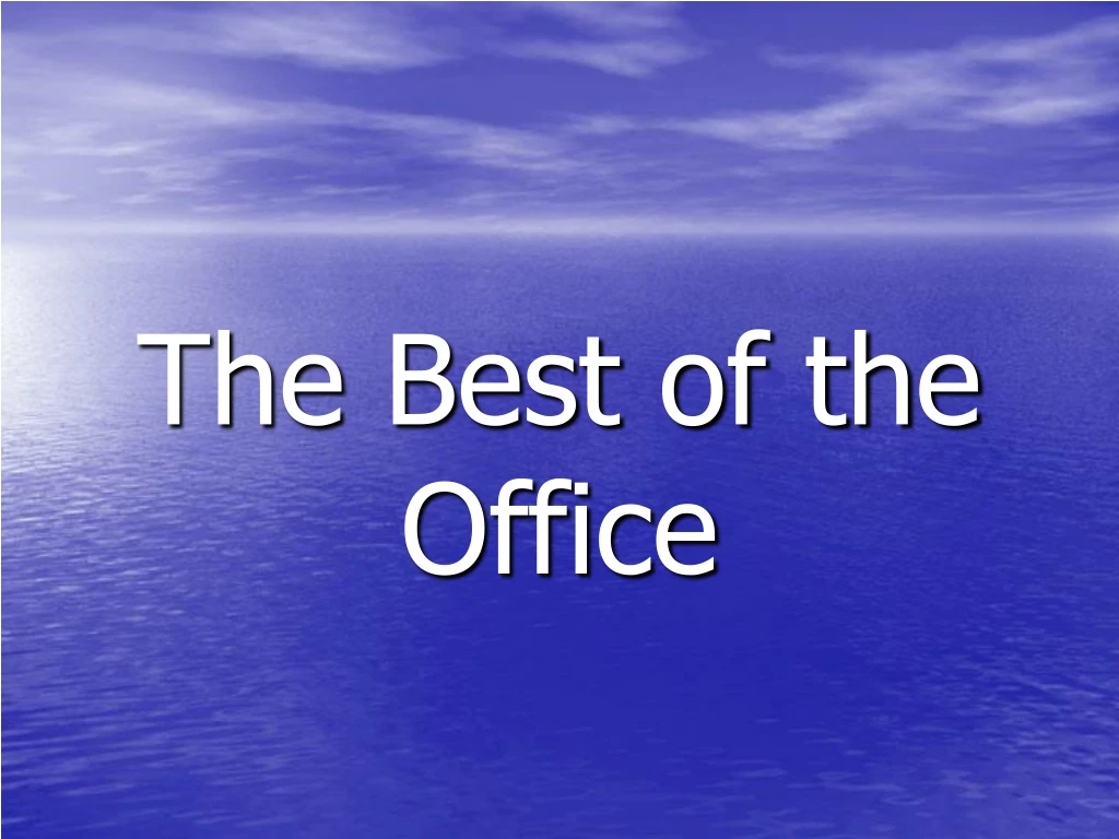 the best of the office