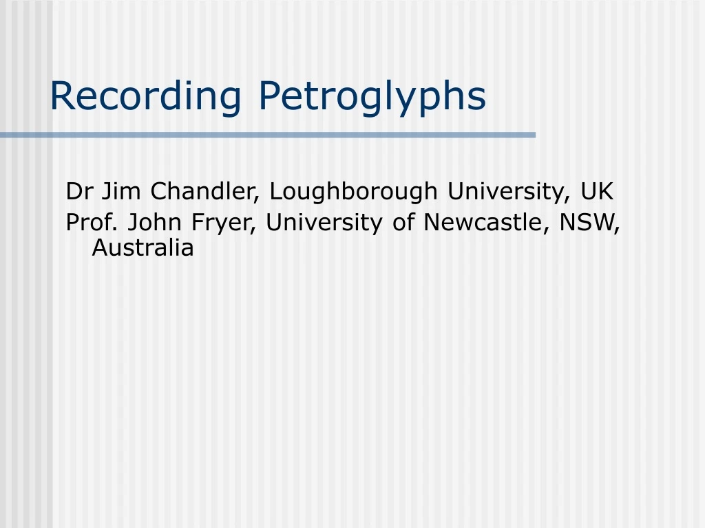 recording petroglyphs