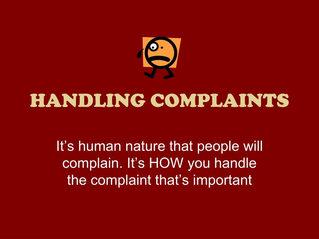 handling complaints