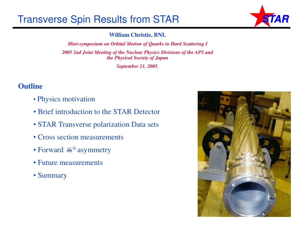 transverse spin results from star