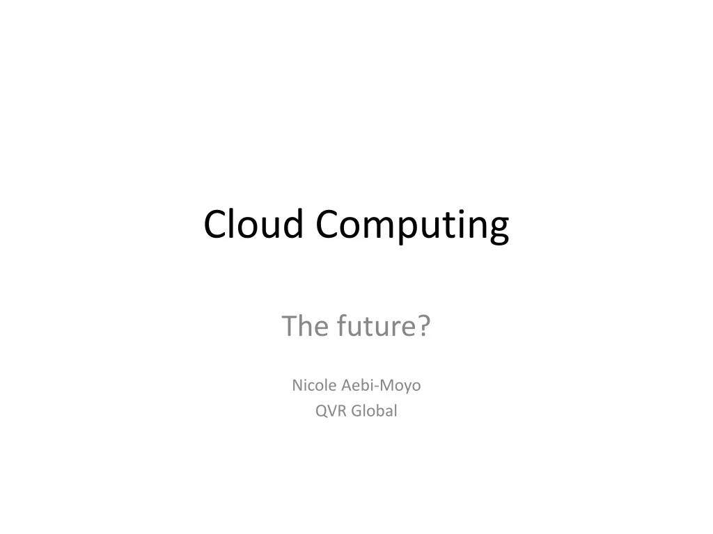 cloud computing