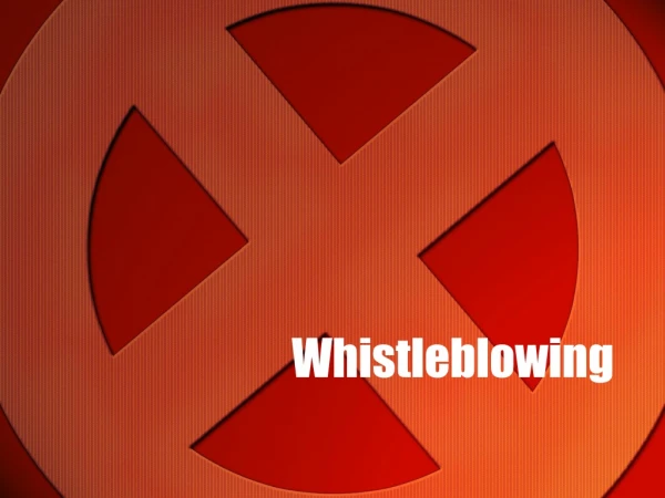 Whistleblowing