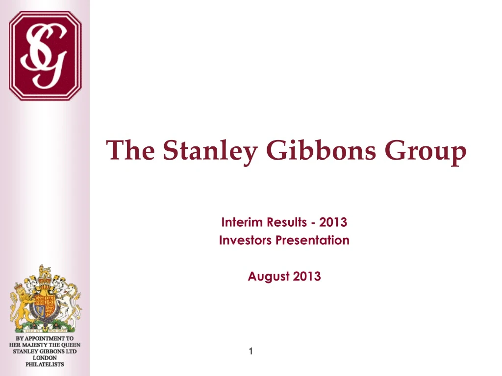 interim results 2013 investors presentation august 2013