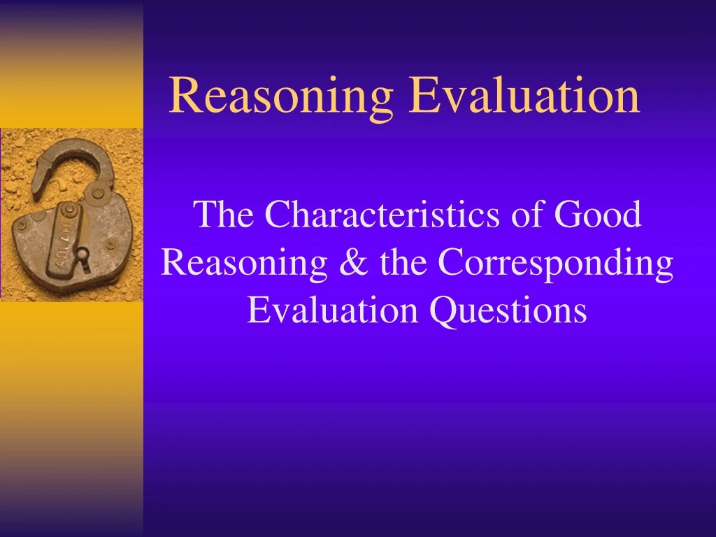 reasoning evaluation