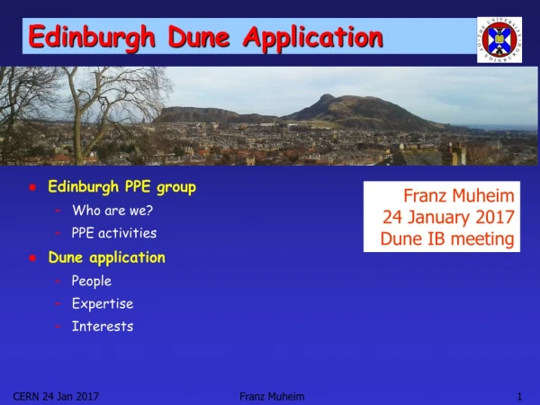 Edinburgh Dune Application