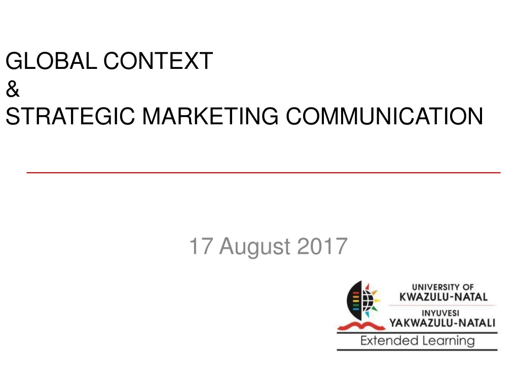 global context strategic marketing communication