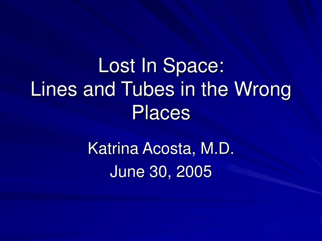 lost in space lines and tubes in the wrong places