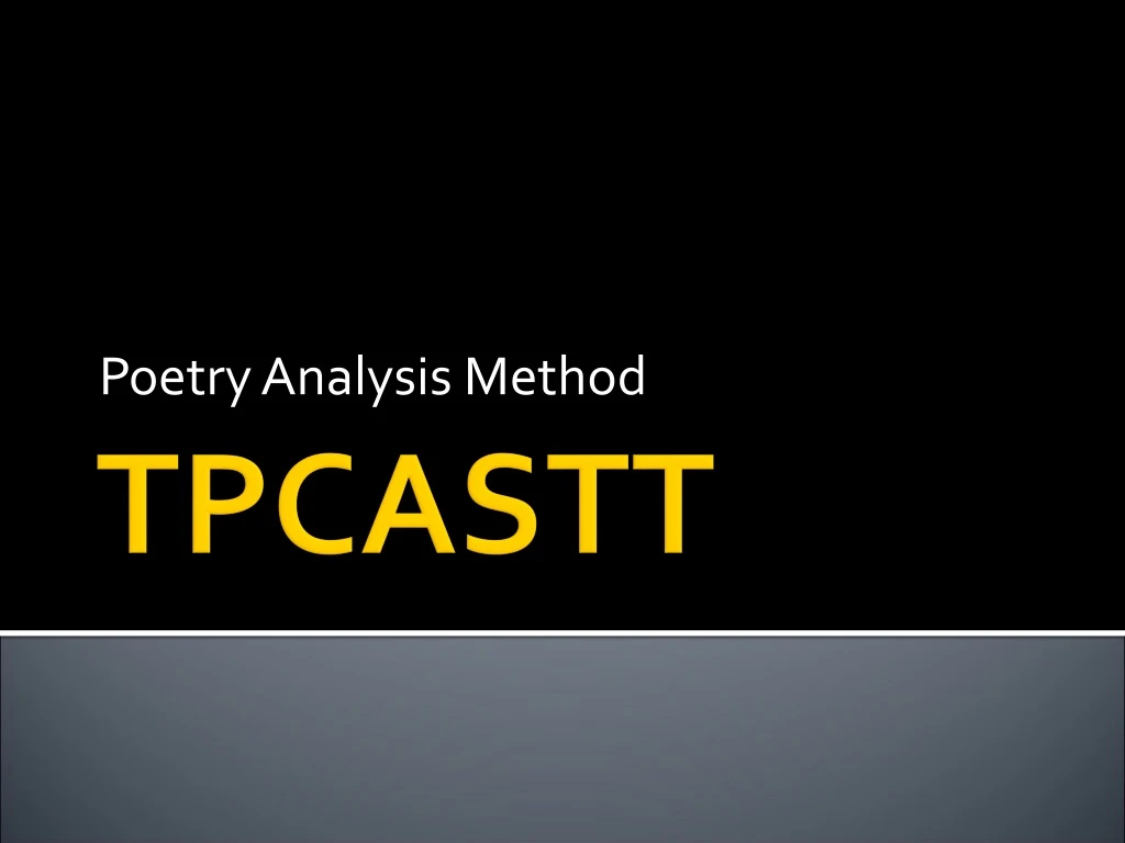 poetry analysis method