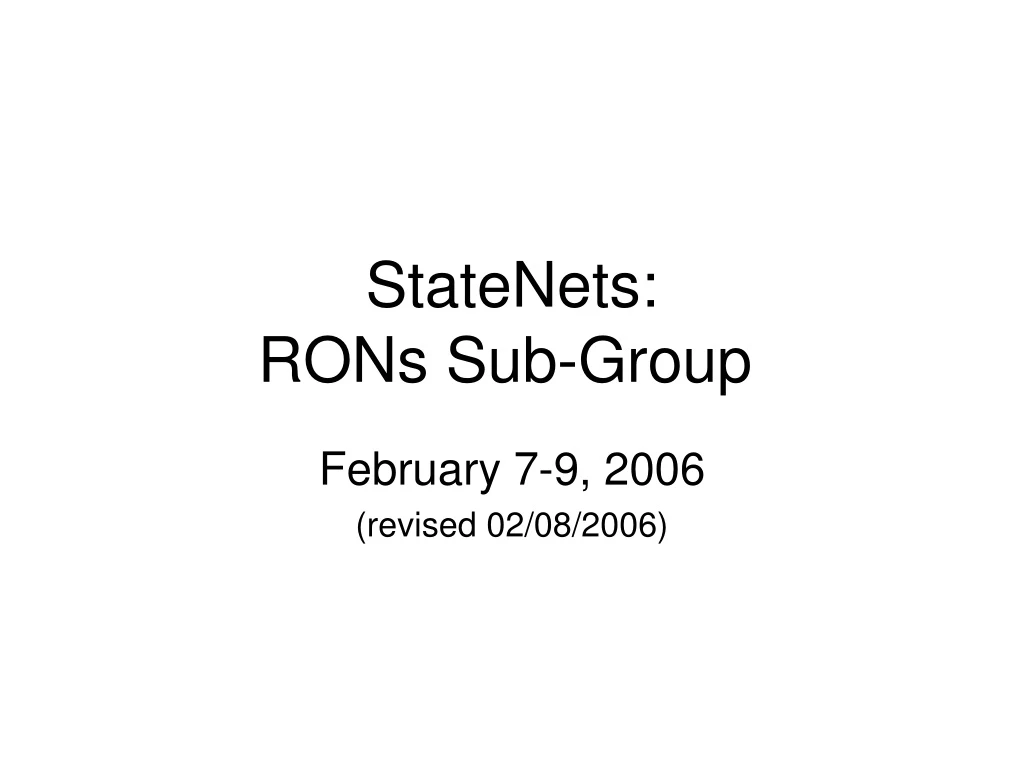 statenets rons sub group