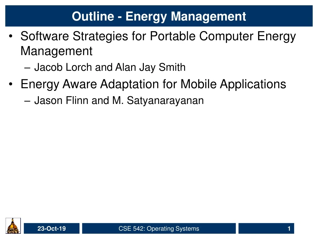 outline energy management