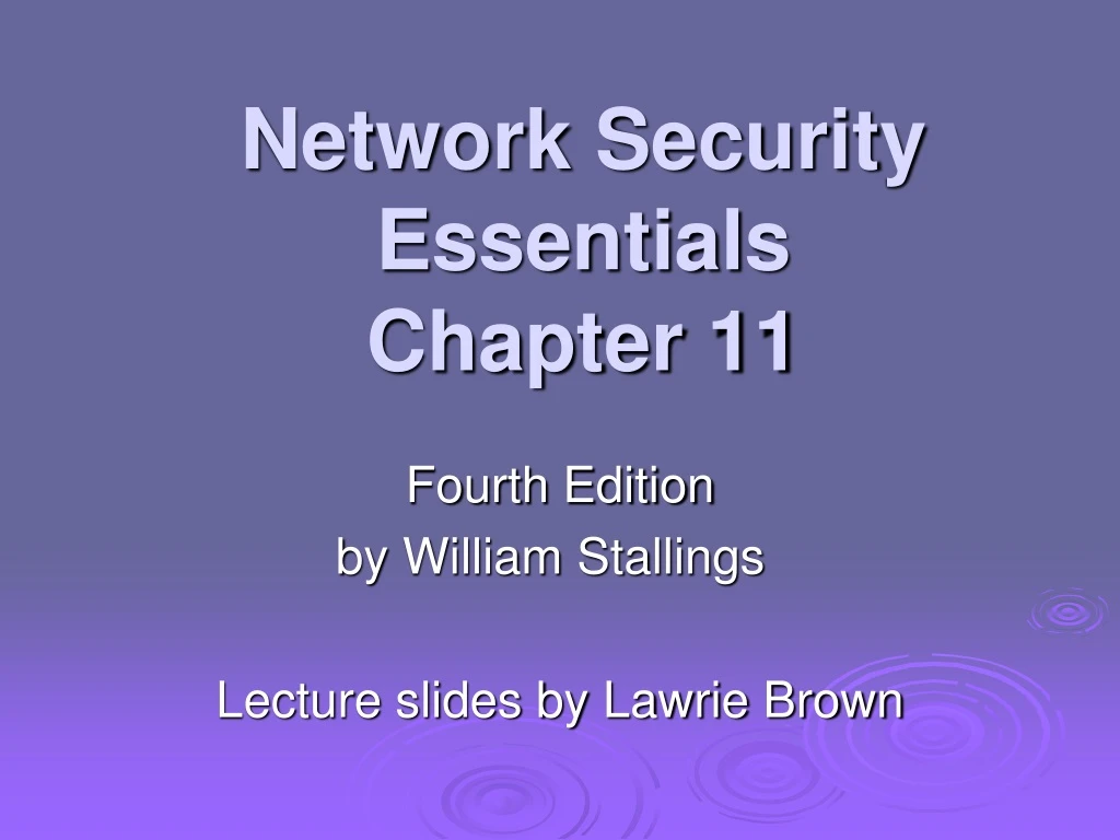 network security essentials chapter 11