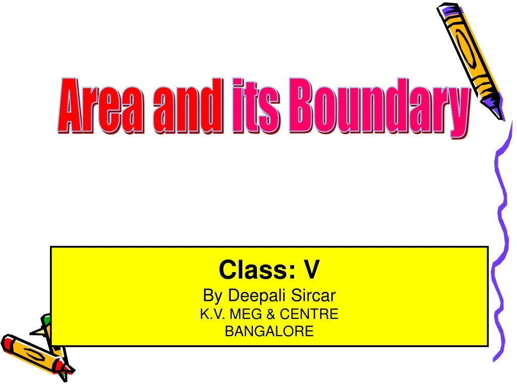 area and its boundary
