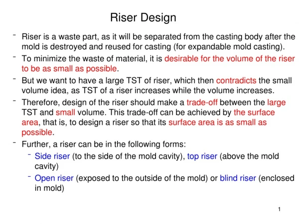Riser Design