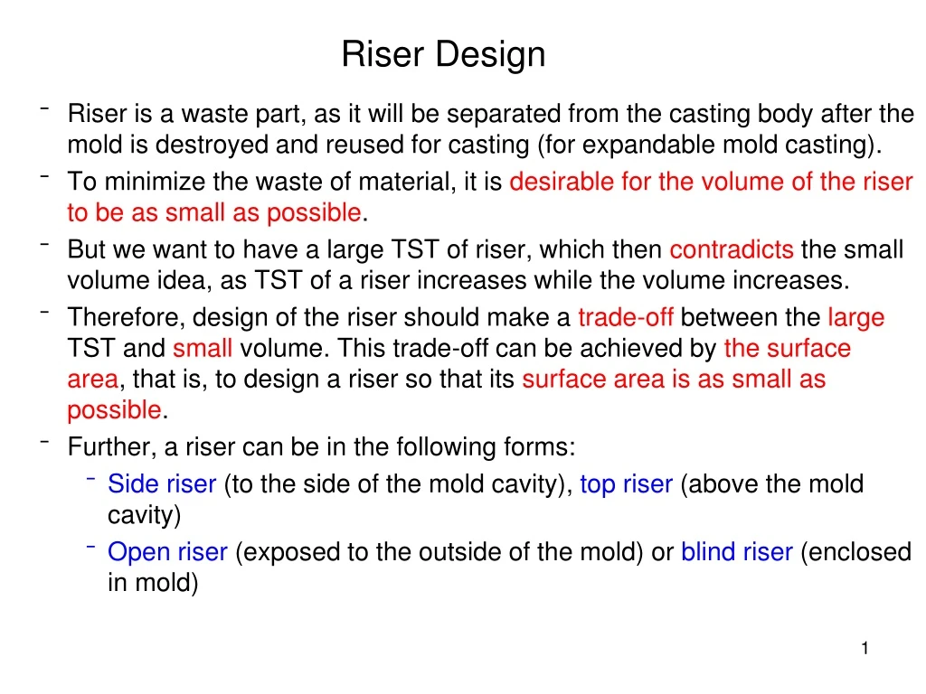 riser design