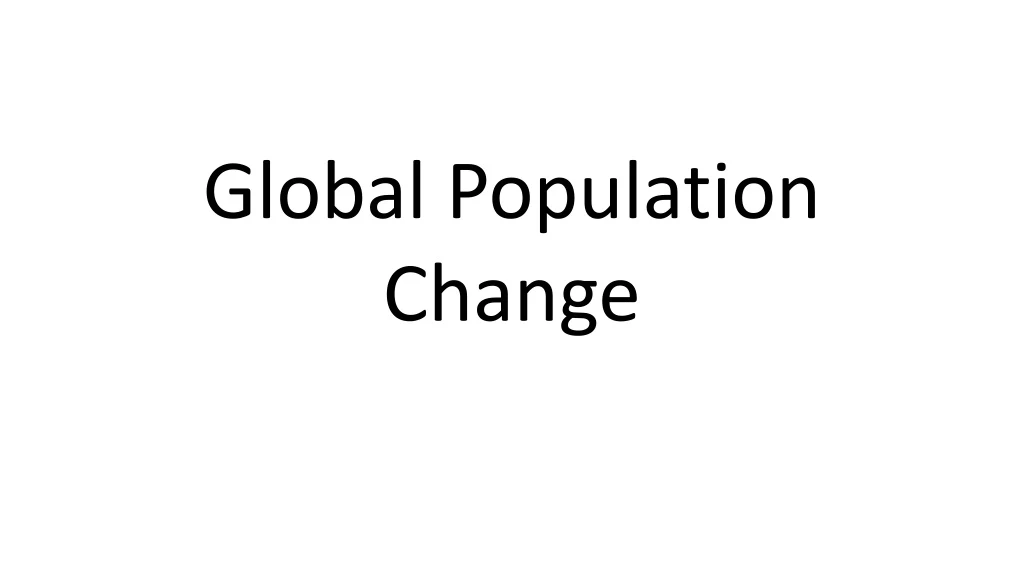 global population change