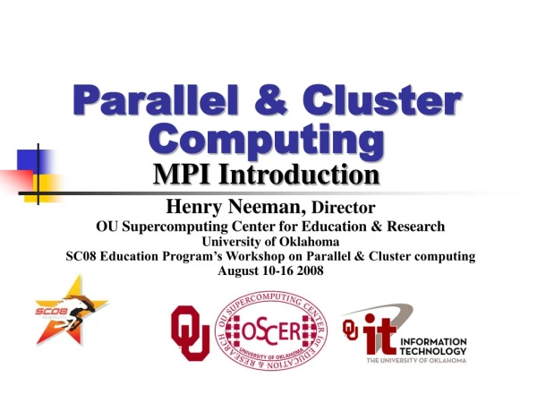 Parallel &amp; Cluster Computing MPI Introduction