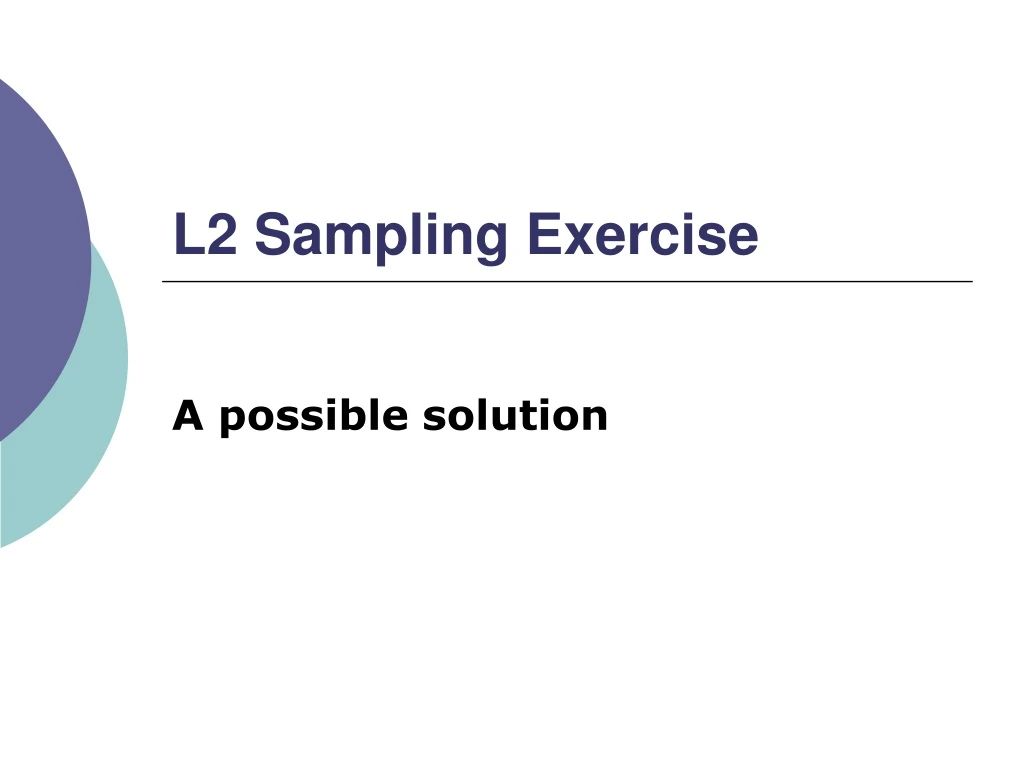 l2 sampling exercise