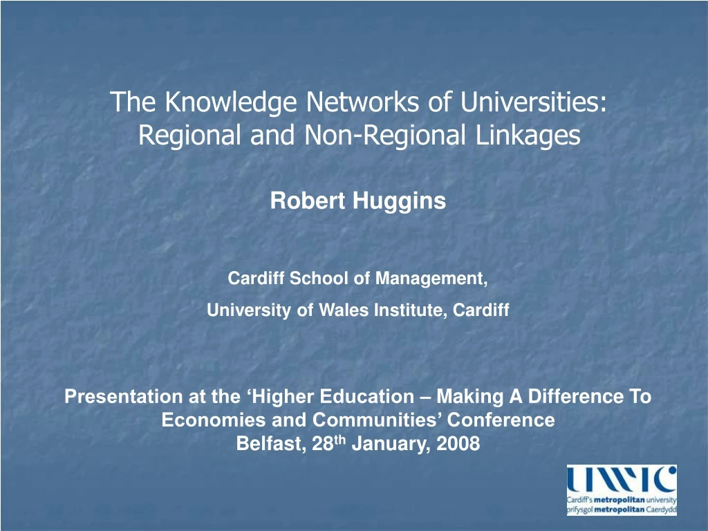 the knowledge networks of universities regional