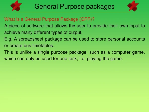 General Purpose packages