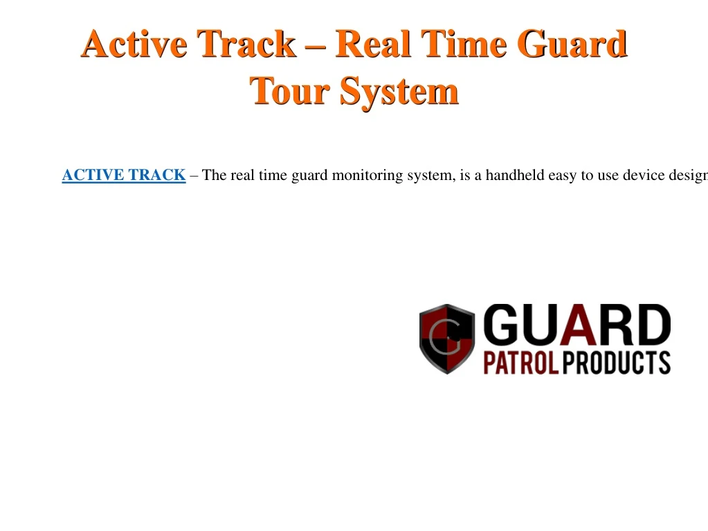 active track real time guard tour system