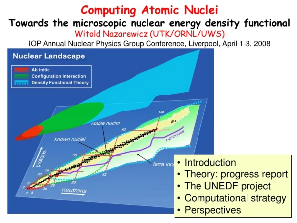 Computing Atomic Nuclei Towards the microscopic nuclear energy density functional