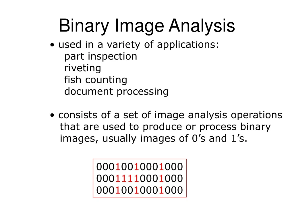 binary image analysis