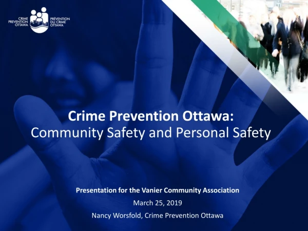 Crime Prevention Ottawa: Community Safety and Personal Safety