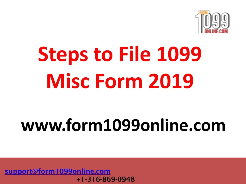 steps to file 1099 misc form 2019