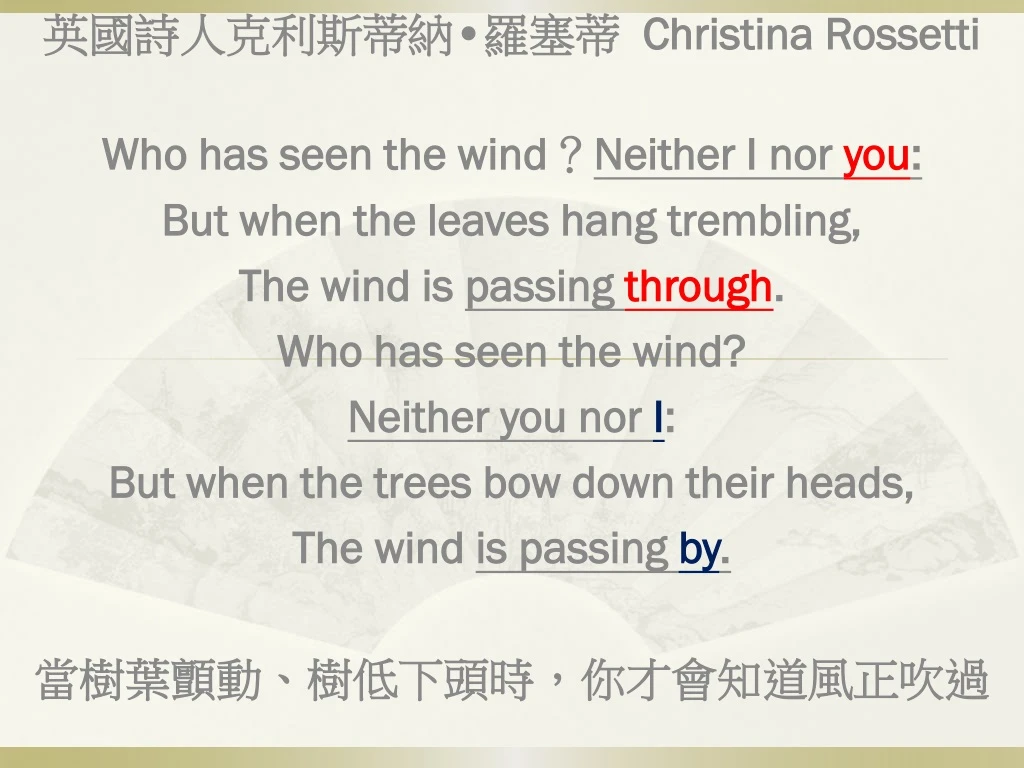 christina rossetti who has seen the wind neither