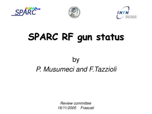 SPARC RF gun status