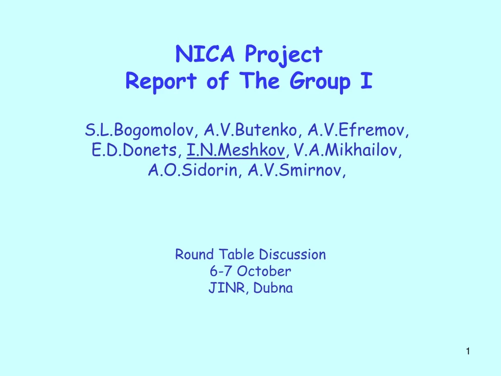 nica project report of the group i