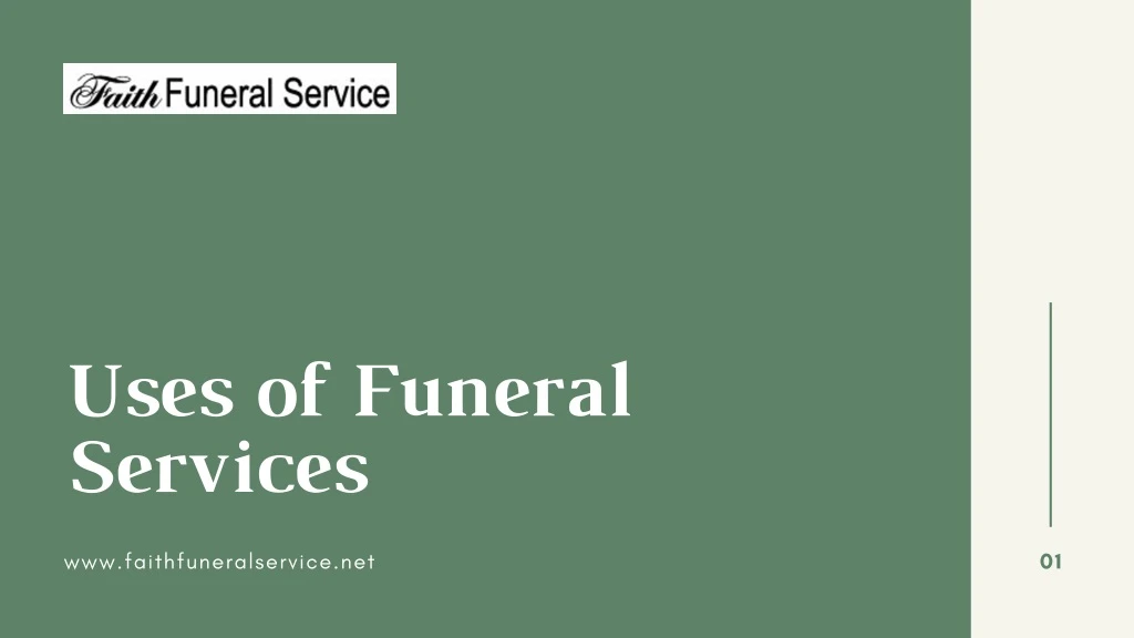 uses of funeral services