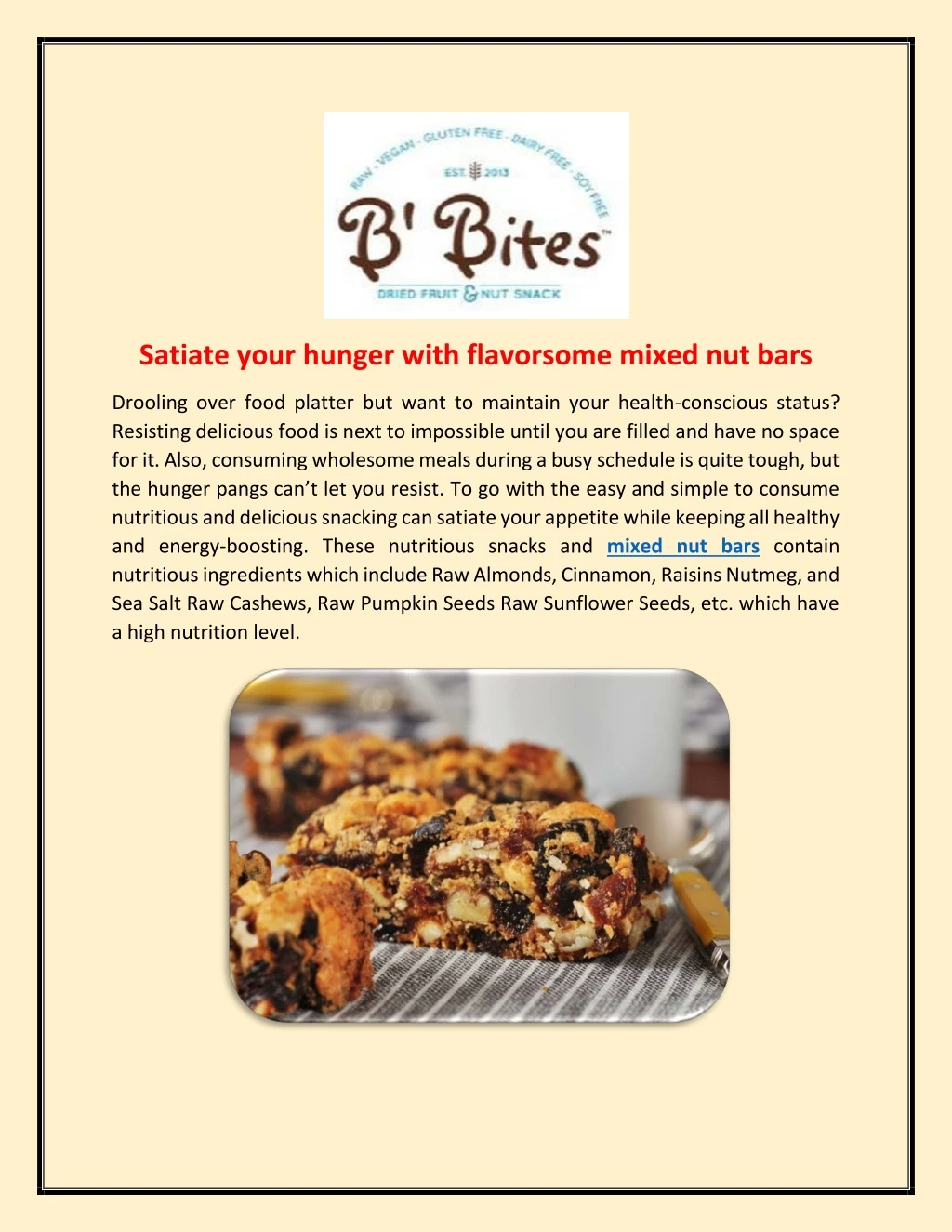 satiate your hunger with flavorsome mixed nut bars