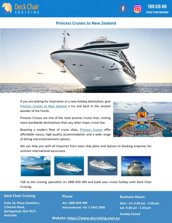 Princess Cruises to New Zealand