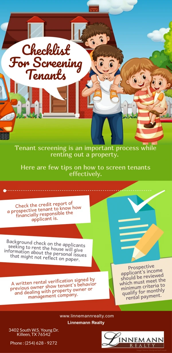 Checklist For Screening Tenants