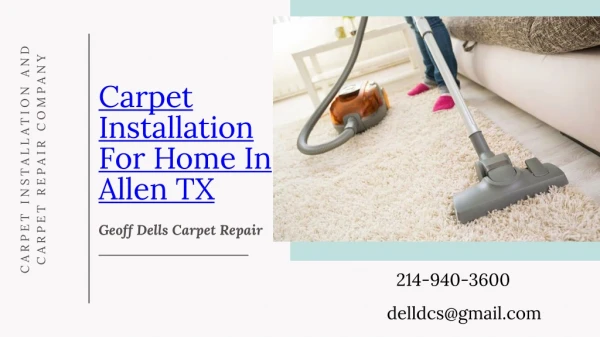 Carpet Installation For Home In Allen TX