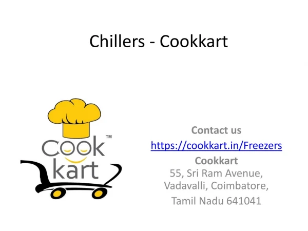 Buy Chillers at Cookkart
