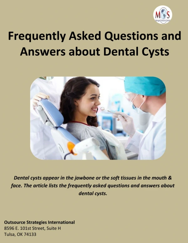 Frequently Asked Questions and Answers about Dental Cysts