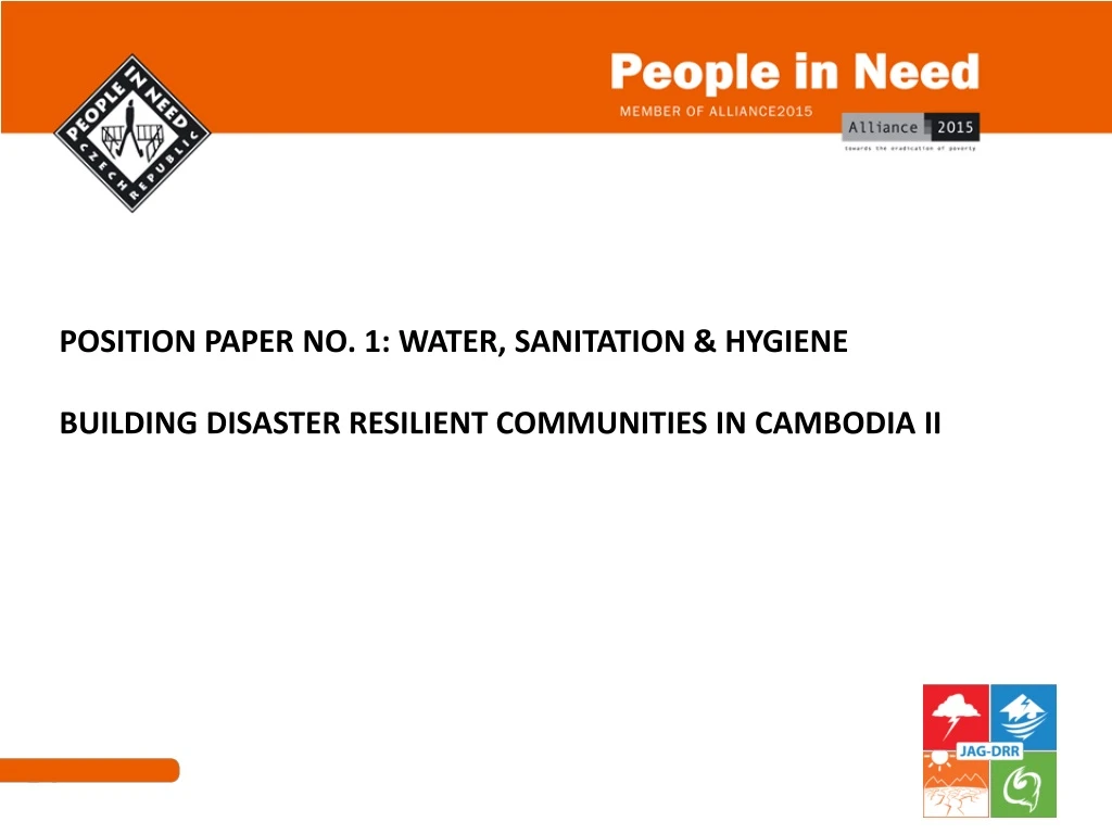 position paper no 1 water sanitation hygiene building disaster resilient communities in cambodia ii