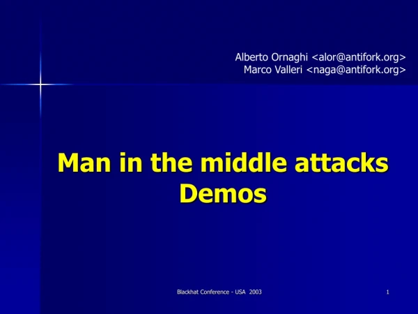 Man in the middle attacks Demos