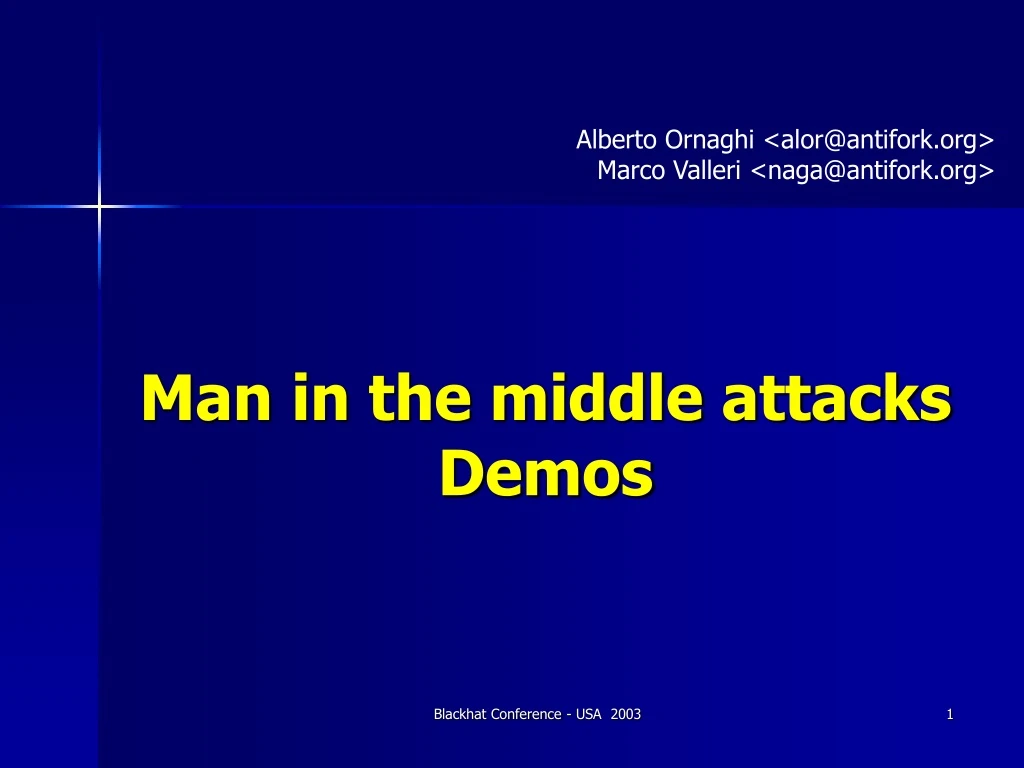 man in the middle attacks demos