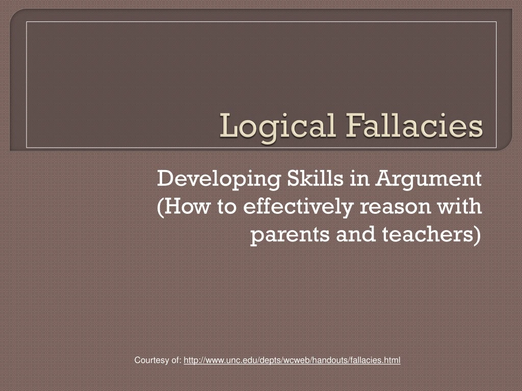 logical fallacies