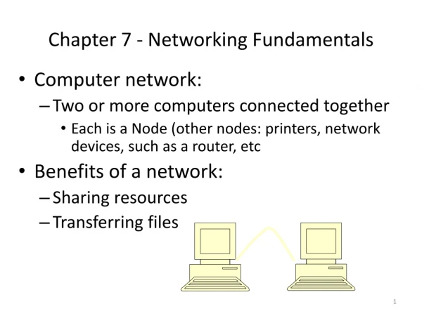 Chapter 7 - Networking Fundamentals