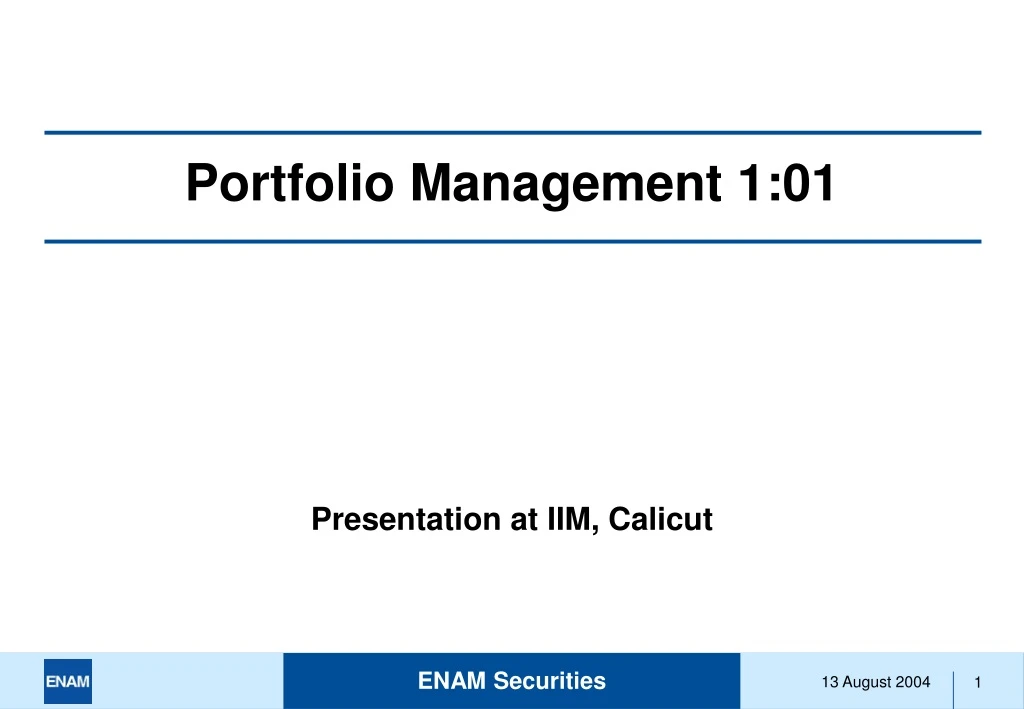 portfolio management 1 01