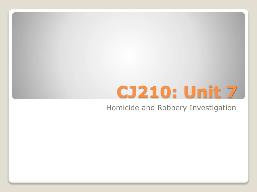 cj210 unit 7