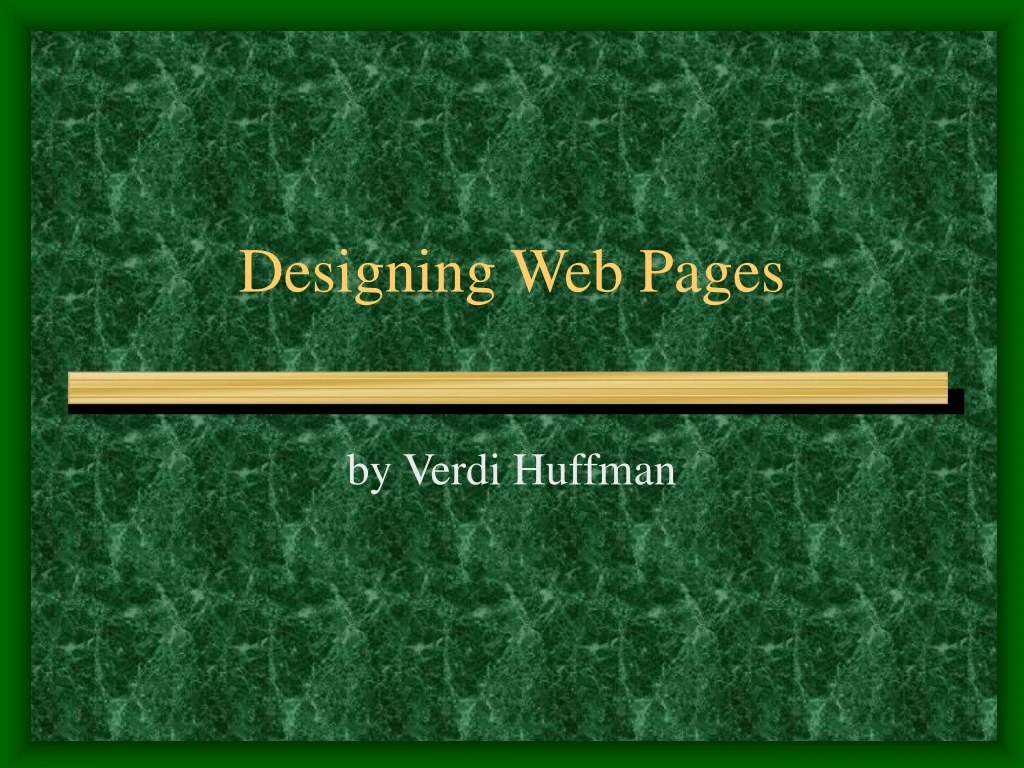 designing web pages