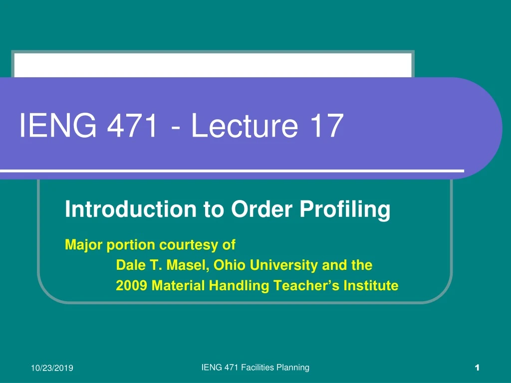 ieng 471 lecture 17