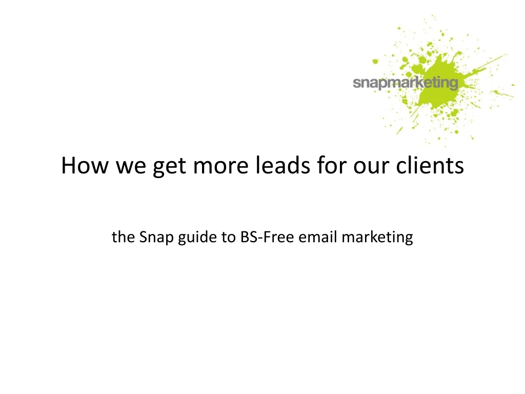 how we get more leads for our clients