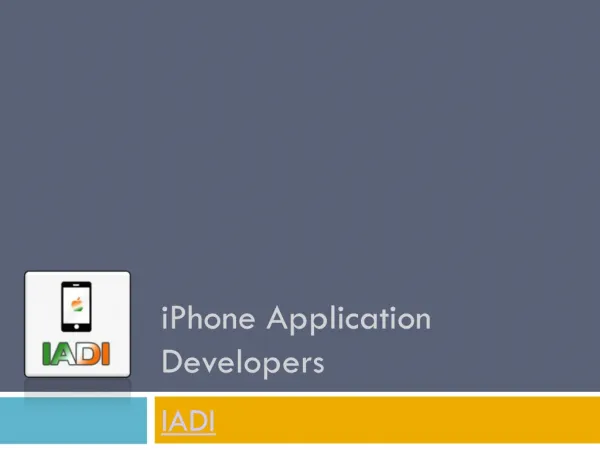 One of the best iPhone application developers in India