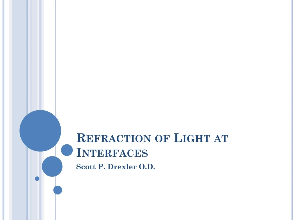 refraction of light at interfaces
